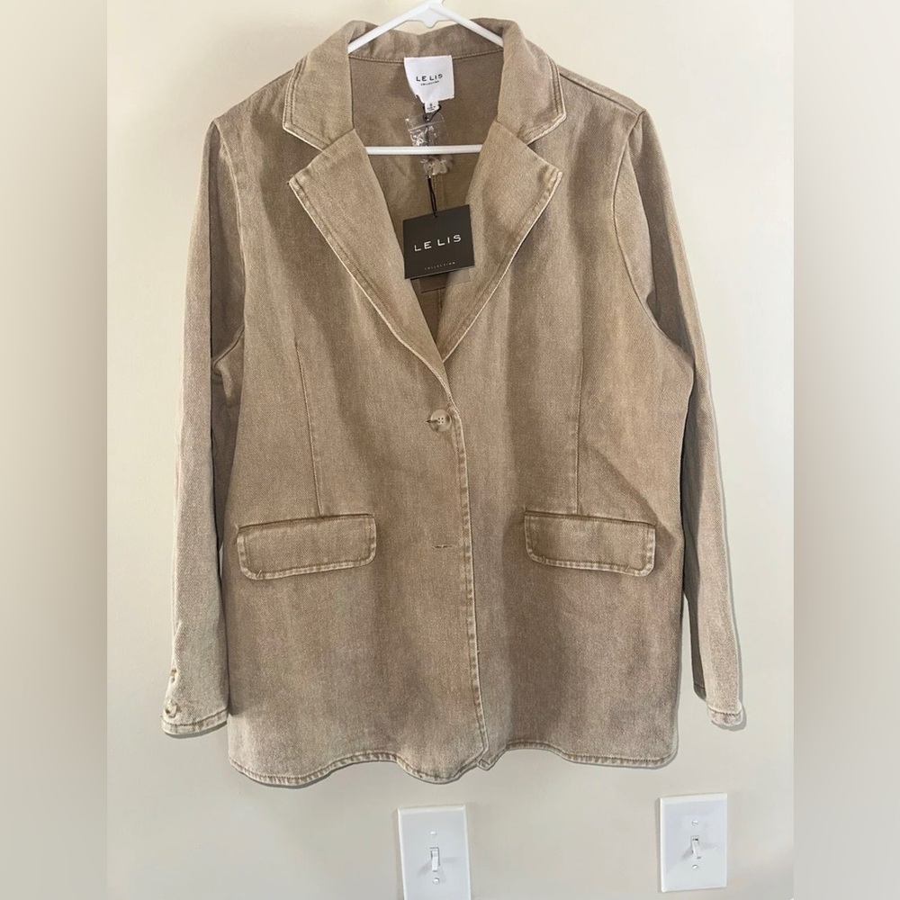 Lelis Collection Washed Denim Blazer NWT